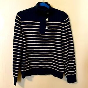 Lauren Ralph Lauren pullover gold and black striped sweater womens size L